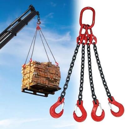 Hefklemmen Set - Hijskettingen Haken - Lasten Verplaatsen - G80 Mangaanstaal - Tot 5 Ton - Zwart