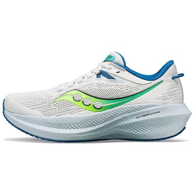 Saucony Triumph 21 Comfortabel Veelzijdig Eenvoudig Laag Uitgesneden Hardloopschoenen Dames sneaker Zilver Groen S10881-117 38 white
