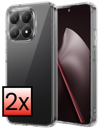 Hoesje - 2 Stuks - Geschikt voor Xiaomi 15T - Sterk & Shockproof - Case Siliconen - Back Cover - Telefoon Hoes - Transparant