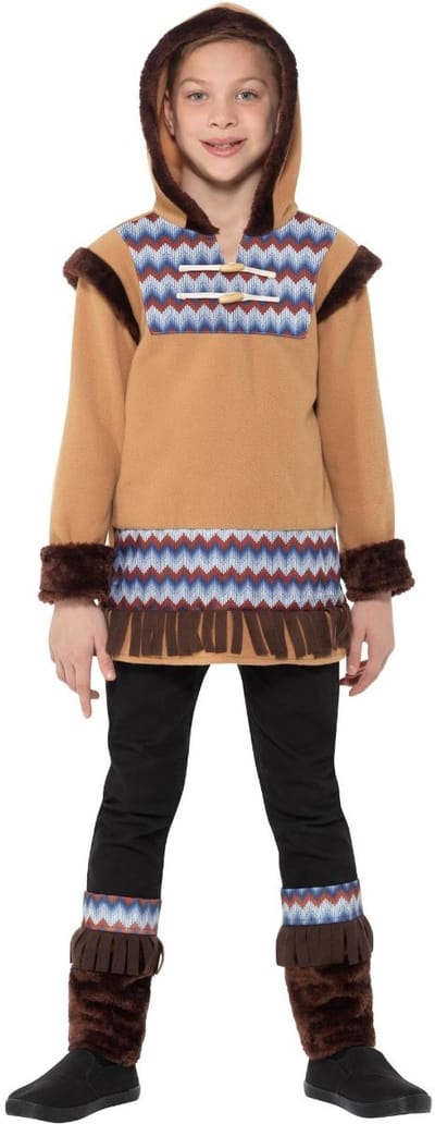Smiffys - Arctic Boy Kinder Kostuum - Kids tm 12 jaar - Bruin