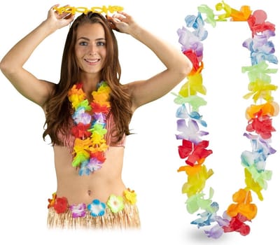 *** 2x Aloa Hawaii Krans - Hawaii- Hawaii Decoratie- Hawaii Slinger - van Heble® ***