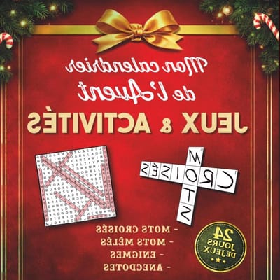 Adventskalender Spelletjes - Kerstkalender Puzzels - Wachten op Kerst - Kleurrijke Editie - 20.96 x 0.61 x 20.96 cm - Kleurrijk