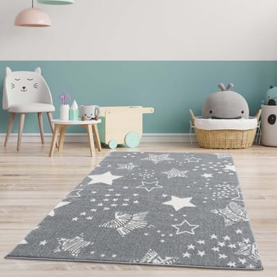 Grijs Tapijt Laagpolig Vloerkleed Koho Loop - 160x230cm- Modern - Woonkamer - Salon - Slaapkamer - Eetkamer