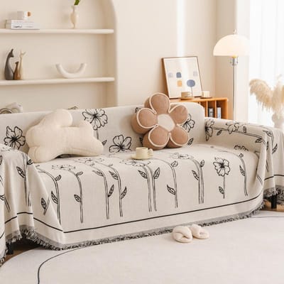 Chenille Sofa Handdoek Sofa Hoes Uit Eén Stuk Volledige Hoes Doek Sofa Kussen Anti-Kras Hoes Deken Kussen 180*130cm