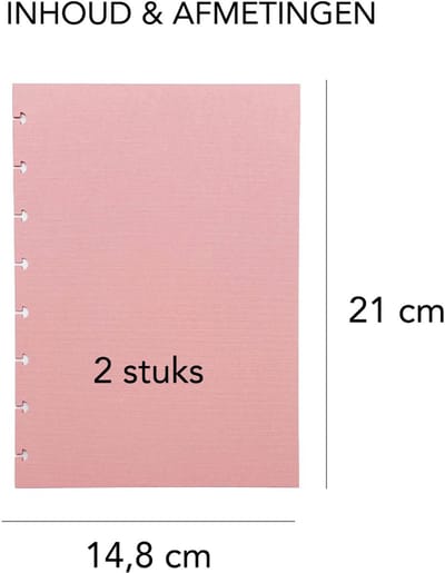 Schutbladen A5 Oud Roze – Linnenkarton – Set van 10 Stuks – Luxe Kaftbladen voor Discbound Planner