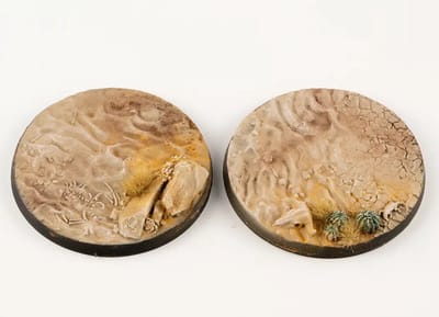 Deserts of Maahl Bases Pre-Painted (2x 60mm Round)