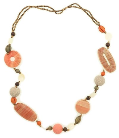 Behave® Dames Ketting - Oud-Roze Accenten Lange Ketting - 85 cm - Nikkelvrij