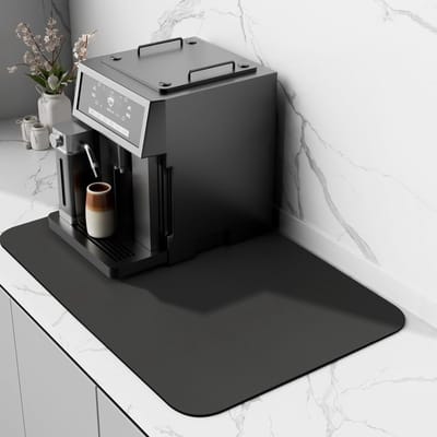 Abtropfmatte,Schnelltrocknend Trockenmatte Abtropfmatte Geschirr,Spülmatte Super Saugfähige Abtropfmatte für Küche,Kaffeemaschine Matte Unterlage (Donkergrijs, 30 x 40 cm)