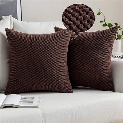 Bruine Ribstof Kussenhoes Decoratief Huis Nordic Stijl voor Woonkamer Bank Geschikt voor Alle Seizoenen 45*45cm Kussensloop 45x45cm