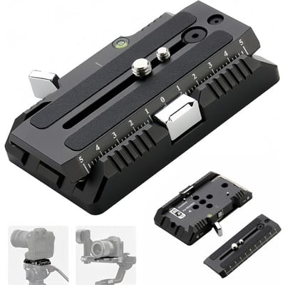 Lanxire 120mm Snelkoppelplaat & Klemset voor Manfrotto 501 502 DJI Gimbals, Camera Snelkoppeling Mount QR