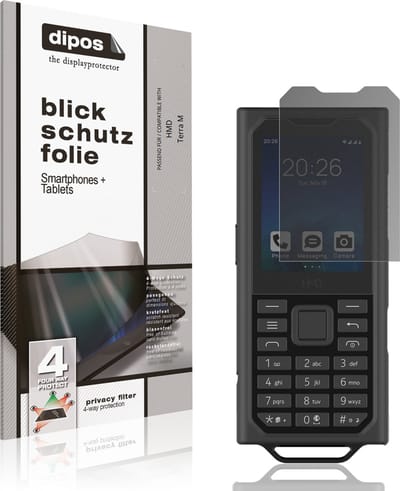 dipos – Matte Privacy Screenprotector geschikt voor HMD Terra M | Anti-Spy Beschermfolie