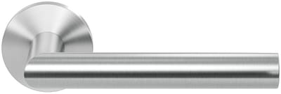 Deurkruk op rozet - RVS geborsteld - RVS - GPF - GPF1015.00 Toi Deurklink op ronde RVS, 50x8mm