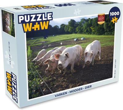 Puzzel Varken - Modder - Dier - Legpuzzel - Puzzel 1000 stukjes volwassenen