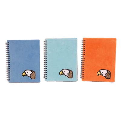 PIA Soft Toys - Set van 3 Pluche Adelaar notitieboekjes - 3 ass. - 19 cm