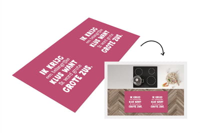 Keukenloper - Loper keuken - Grote zus - Ik word grote zus - Spreuken - Quotes - Zus - 120x60 cm - Keukenloper vinyl