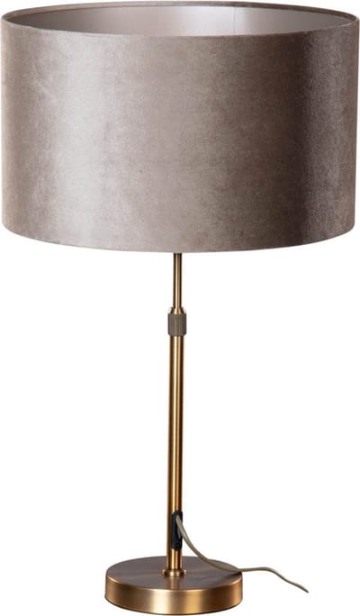 QAZQA parte shade - Moderne Tafellamp met kap - 1 lichts - H 70 cm - Brons - Woonkamer | Slaapkamer | Keuken