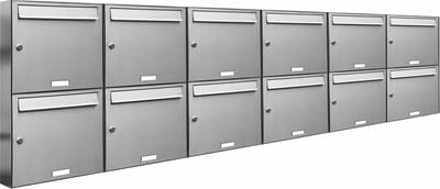 12er brievenbus wand muur twaalf personen