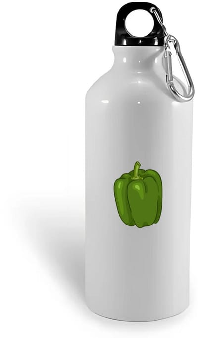 Hacebo® - Groene paprika waterfles - Groente - Groente liefhebbers - Paprika - vruchtgroente - puntpaprika - water fles - 400ML