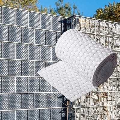 Zichtwerende stroken - Privacyscherm - Meer privacy - Duurzaam en weerbestendig - 255 x 19 cm - Wit