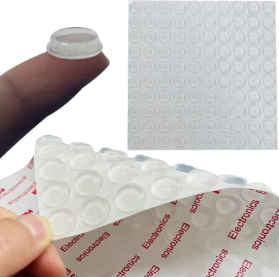 100x Zelfklevende Rubber Bumperdoppen voor Kastdeuren, Lades en Meubels - Zachte Stofdopjes