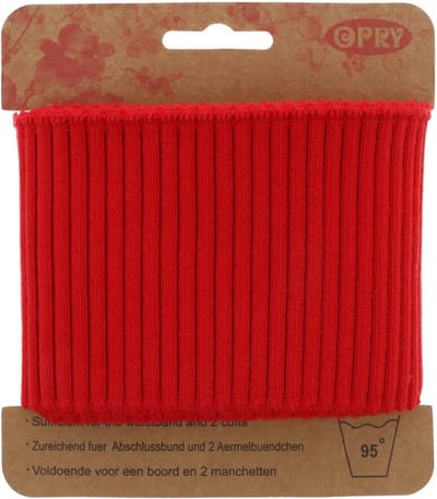 OPRY BOORD EN MANCHETTEN ELASTISCH 70MM - 1,1M rood