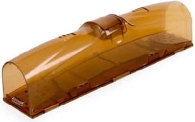 MM Eurotool Muizenval - Doorzichtige Kooi - Twee Ingangen - 30 x 6 x 6,5 cm - Bruin