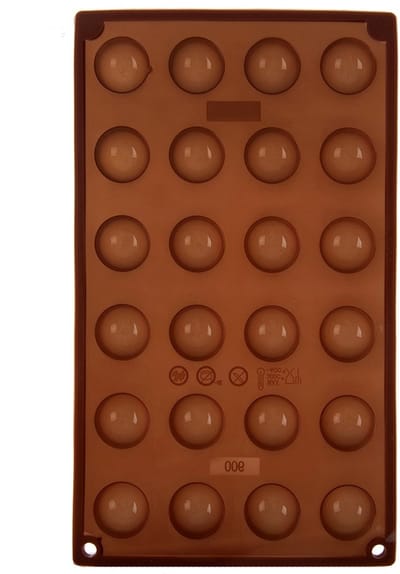 Chocoladevorm en Chocolade Silicone Bruin 30x17,5x1,5 cm - Bonbonvorm - Chocolade Praline Bonbons Snoep Vorm - Bakvorm - Fondant - Ijsklontjes
