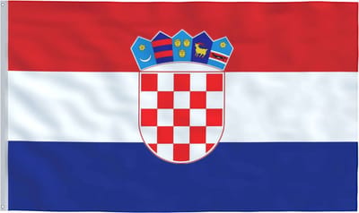 Scoby - Kroatische Vlag - Croatian Flag - Kroatië - 90x150cm - Original Colors - Strong Quality - Inclusief Bevestigingsringen