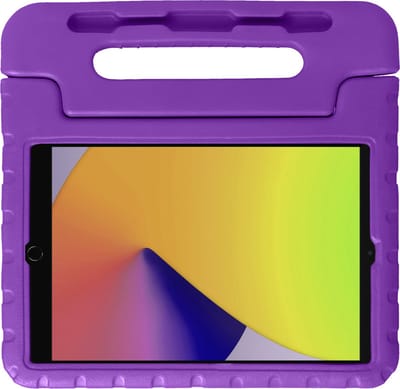 Hoesje - Geschikt voor Apple iPad 7 (2019) - 10.2 inch - 7e Generatie - Kinderhoes Shockproof Bumper - Kidsproof Case - Tablet Hoes - Kinder Hoes Cover - Paars