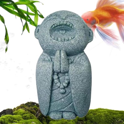 Boeddha Beeldjes - Zen Decoratie - Meditatie Kamer - Kalmerende Sculptuur - 52 x 62 x 52 cm - Blauw Zandsteen