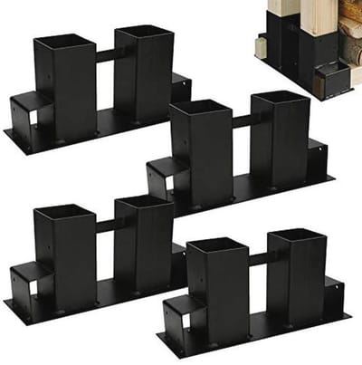 Houtstapelhulp, 4 stuks voor stabiele houtopslag