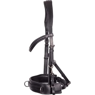 Harry's Horse - Kaptoom hoofdstel - Leder Comfort - Zwart - Maat Pony