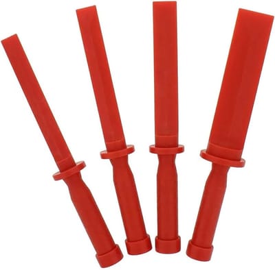 Afdichtingsmes set - Kunststof schrapers spatels - Voegen verwijderen - Krasvrij materiaal - 4 stuks - Rood