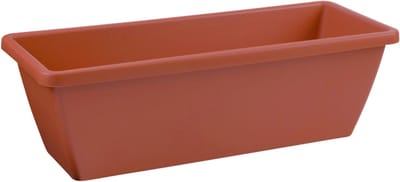 Elho Barcelona Balkonbak 70 - Plantenbak voor Balkon Buiten - Ø 69.8 x H 16.0 cm - Terra