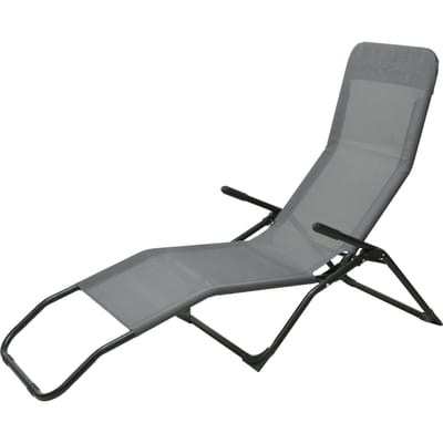 Siesta lounger donker grijs
