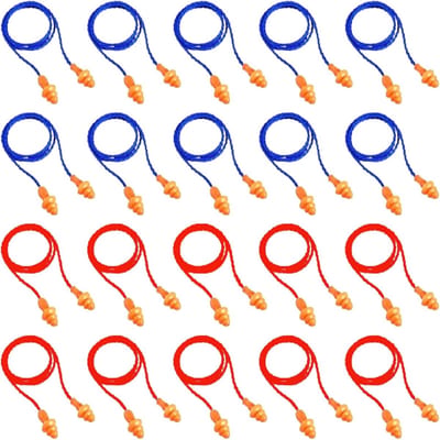 20 Herbruikbare Silicone Oordopjes met Touw, Geluidsdempende Earplugs voor Slaap en Bescherming tegen Lawaai, Waterproof en Drijvend