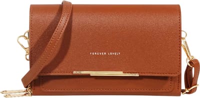 Dames Schoudertas met Portemonnee – Grote Handtas met Telefoonvak en Kaartvakken – Shopper, Crossbody, Casual Tas voor Dagelijks Gebruik - Bruin