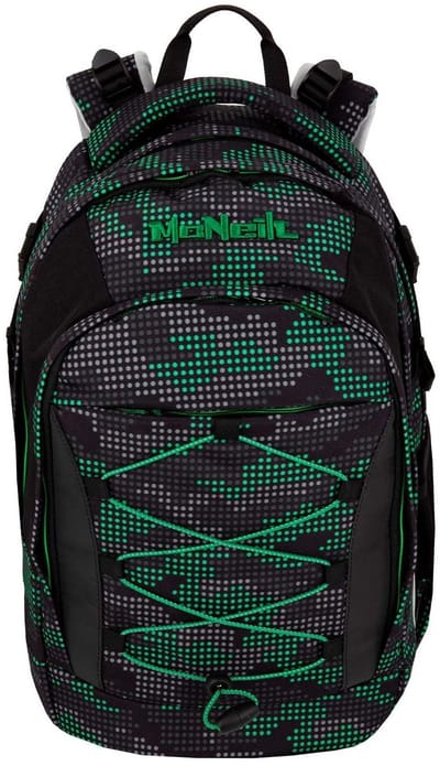 McNeill Schoolrugzak Luca School Backpack Grid Zwart