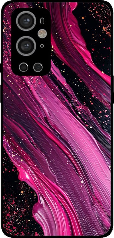 Smartphonica Telefoonhoesje Geschikt voor OnePlus 9 Pro met marmer opdruk - TPU backcover case marble design - Paars Roze geschikt voor OnePlus 9 Pro