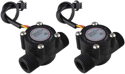 Waterdoorstromingssensor 1-30 L/min - Water Flow Meter met Schakelaar en Controle (2 Stuks) voor Efficiënte Waterbeheersing