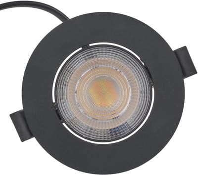 Kobi Downlight LED BRINO 3/5/7W 3CCT Zwart - Instelbaar Vermogen & Lichtkleur | Zaagmaat 75mm | Geen fitting | Warm Wit-Koel Wit-Daglicht | 3-5-7 watt | 25.000 Branduren