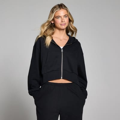 MP Dames Lifestyle Hoodie met Rits - Gewassen Zwart - XS