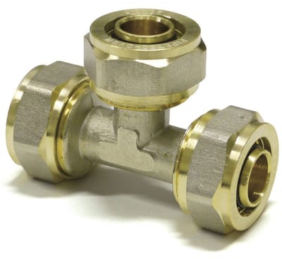 Schroeffitting T-stuk Midden uitgebreid 26 x 3 - 32 x 3 - 26 x 3