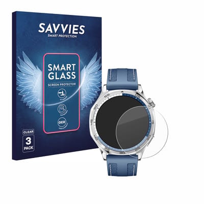 3 Stuks Savvies Screenprotector - geschikt voor Huawei Watch GT 5 / GT 5 Pro (46 mm) - beschermfolie glas transparant