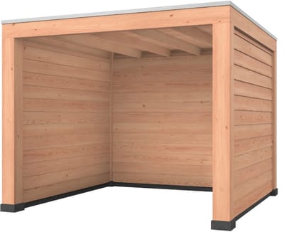 Douglas overkapping, 300 x 300, met achterwand en twee zijwanden, Westwood Modern Plus