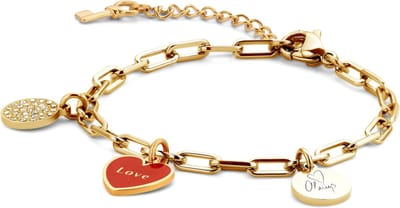 Special Moments 8KM-BL0009 Stalen armband - 16,5 + 3 CM - Love/Always - Goudkleurig
