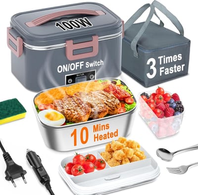 Lexium Elektrische Lunchbox - Verwarmde Lunchbox - Voor Warme Maaltijden - Thermos Lunchbox - Lunchboxen