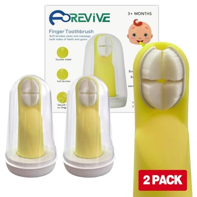 Baby Vinger Tandenborstel - Siliconen Mondreiniger - Baby Mondverzorging - Ontwerp Uit Eén Stuk - 2 Stuks - Transparant