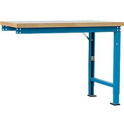 Manuflex aanbouw-werkbank Profi speciaal, tafelblad kunststof, 1250 x 700 mm, lichtblauw