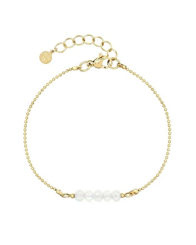 Mint15 Armband 'Little Sparkles' - IJsblauw - Goudkleur RVS/Stainless Steel